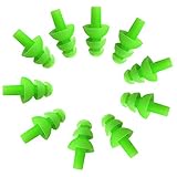 BESTCYC Set of 10 Pairs(20pcs) Soft and Flexible Silicone Earplugs Ear Plug for Swimmers Swimming
