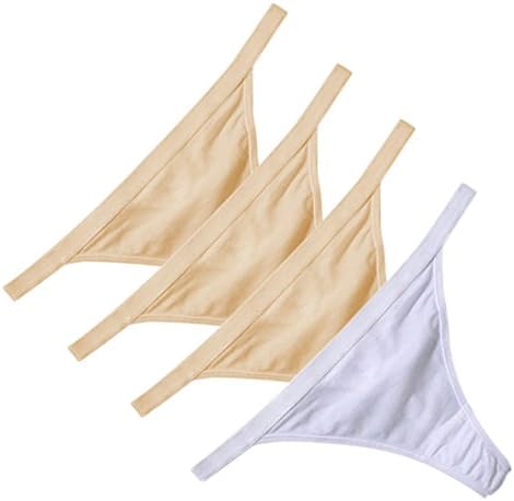 Zerolove Womens Cotton Panty Large Waistband Tanga Low Rise G-String Breathable Underwear