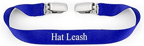Hat Leash Hat Clip - Don't Lose Your Hat - Great For Sailing, Boating, Anything Outdoors! "Made in America" - Blue