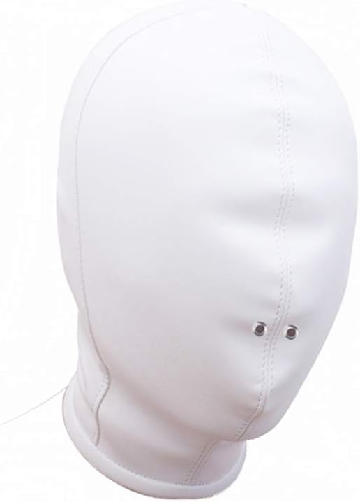 White Leather Soft PU All-inclusive Hood Mask Mask Role Play
