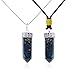Orgone Pendant-Bullet Black Tourmaline Orgone pendant necklace with Healing Crystals for Chakra Balancing -EMF Protection -Negative Minds-Emotions Energy(Orgone Neclace for couple) Set of 2