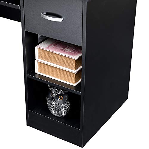 ROCKPOINT Axess Black Computer Keyboard Tray and Drawer Small Home