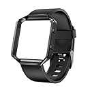 LEEFOX Fitbit Blaze Bands and Frame, Special Edition Silicone Replacement Strap for Fitbit Blaze Smart Fitness Watch Sport Accessory Wristbands Small Large for Men Women Classic and Laser Design