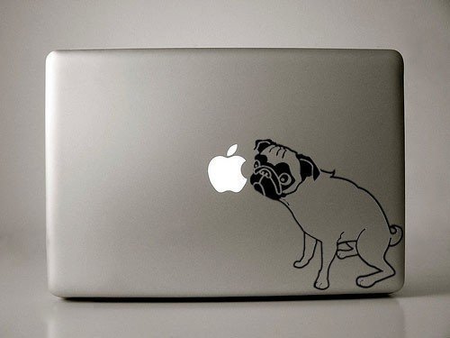 Pug Decal for 13" Macbook