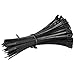 100Pcs 8 Inch Heavy Duty Industrial Zip Toes 40lbs Tensile Strength Releasable Black Tie Wraps Reusable Zip Toes Tie Straps For Garden Plant Secure Vine, Home Office