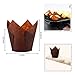 XP-ART 300PCS Tulip Cupcake Liners Medium Baking Cups Muffin Wrappers Perfect for Birthday Parties, Weddings, Baby Showers, Bakeries, Catering, Restaurants Standard Size (Brown)