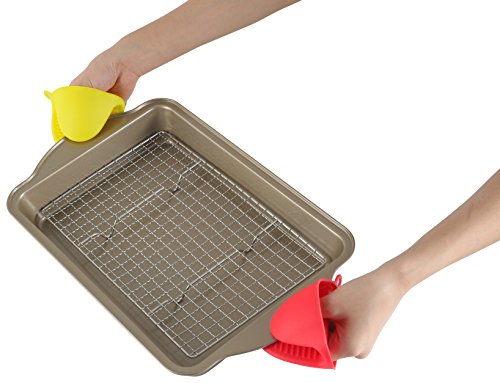 Baking Sheet and Rack Set - Carbon Steel Cooking Pan - Stainless Steel Oven Safe Cooling Rack - Thumbnail 2