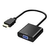 HDMI to VGA, Gold-Plated HDMI to VGA Adapter, Male to Female for Computer, Desktop, Laptop, PC, Monitor, Projector, HDTV, Chromebook, Raspberry Pi, Roku, Xbox and More (Color: HDMITOVGA)