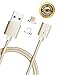 MAGNETIC USB CHARGING CABLE, Perfected 3rd Generation Cord by Spherecalls, 2 in 1 Micro and Mini 8 Pin, #1 Charge Cable to Suit iPhone and Android, Does Not Support Galaxy S7 or S7 Edge, Gold