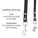 Mighty Paw Leather Dog Leash - Genuine Distressed Material - Premium - Suitable for All Pet Sizes - Heavy Duty Dogs Leashes - Modern - Dark