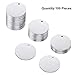 Poen Metal Stamping Blank Tags Aluminum Blanks Metal Tags 1 Inch Round with Hole, 0.06 Inch Thickness for Jewelry Stamping(50)