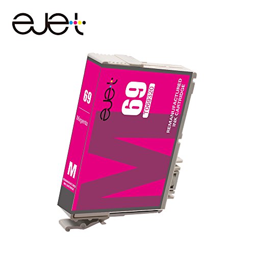 E-jet Remanufactured for Epson 69 Ink Cartridge use with Stylus C120 CX5000 CX6000 CX8400 CX9400 NX115 NX215 NX305 NX400 NX410 NX415 NX515 WorkForce 30 40 600 610 615 1100 1300 (10 Pack)