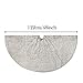 Alice Doria 48“ Plush Faux Fur Christmas Tree Skirt Warm Soft Fur in Grey and White Color