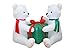 5 Foot Long Christmas Inflatable Two Cute Polar Bears Hug Gift Box LED Lights Decor Outdoor Indoor Holiday Decorations, Blow up Lighted Yard Decor, Lawn Inflatables Home Family Outside