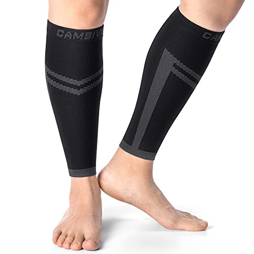 CAMBIVO Compression Socks Women Men x2, Calf Compression Socks, Compression Socks, Varicose Veins without Foot, for Sports, Running, Cycling, Circulation Tired Legs