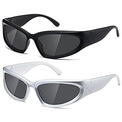 kimorn Y2K Wrap Around Polarized Sunglasses Womens