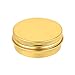 1 oz.Tins Gold Aluminum Metal Tin Round Screw Top Lid Containers Metal Storage Tin Jars Aluminum Tin Cans Travel Storage Tins for Lip Balm DIY Cosmetics Salves,1 Ounce/30 ML,10 Pack