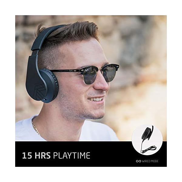 PowerLocus-Bluetooth-Over-Ear-Headphones-Wireless-Stereo-Foldable-Headphones-Wireless-and-Wired-Headsets-with-Built-in-Mic-Micro-SDTF-FM-for-iPhoneSamsungiPadPC-Black PowerLocus Bluetooth Over-Ear Headphones, Wireless Stereo Foldable Headphones Wireless and Wired Headsets with Built-in…