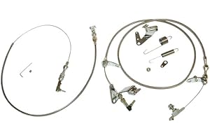 TINY FORCE 24" Throttle & Kickdown Cable Carb Bracket Linkage & Return Spring Kit Compatible with Chrysler Mopar 727 Compatible with Dodge