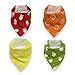 Baby Bandana Snap Bibs for Boys or Girls comes in 4 Pack Vibrant Set