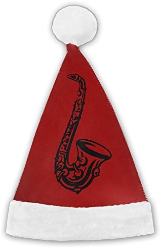 Chrihapy Asmlie Saxophone Santa Hat Plush Christmas Hat Decorations For Kids And Adults Unique Gifts