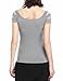 Off Shoulder Tops for Women Ripped TShirts Cut Out Blouses Short Sleeve Tees