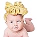 HAPPY CHERRY 1 Pc Metallic Big Bowknot Baby Kibds Headband Hair Bow Band Accessories Headwear - Gold - 1-7 Years
