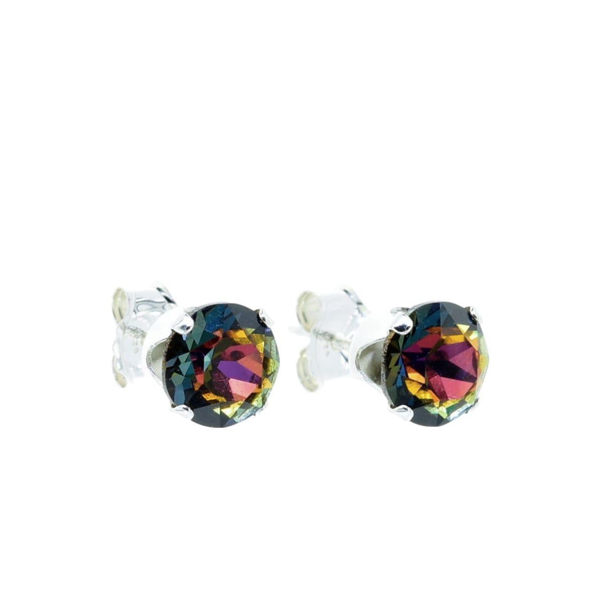 pewterhooter Vintage Volcano Austrian Crystal Sterling Silver Stud Earrings for Women with Gift Box — image 1