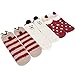 Outgeek Christmas Socks, Cute Fuzzy Socks Winter Sock for Women 3 Packs