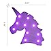 Blue Unicorn Head Purple Emitting Led Night Light Animal Shape Marquee LED Lamps Kids Children Bedroom Decortive Table Lamps Party Wedding Indoor Mood Lighting