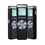Voice Recorder for lectures Tape Recorder with MP3 IIDA 8GB Audio Recorder Digital Voice Activated Sound Recorder Portable USB Mini dictaphone Playback