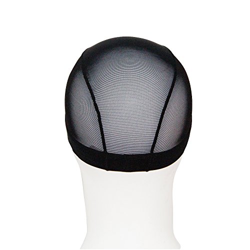 CNYE Japanese Mesh Swim Cap Light Weight Strong Durable Breathable Swim Cap Mesh Cap for Wigs(Black, L) - Thumbnail 2