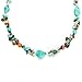 CHUVORA Blue Turquoise Tiger Eye and Multi Gemstone Clustered Quartz Beaded Silk Thread Necklace 20-22