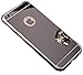 YMCCOOL iPhone 6 Mirror Case, iPhone 6S Mirror case, Luxury Mirror Back Shock-Absorption TPU Bumper Anti-Scratch Bright Reflection Protective Case for iPhone 6S /iPhone 6 4.7inch (Black)