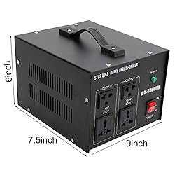 Patioer 1000W Voltage Converter Transformer