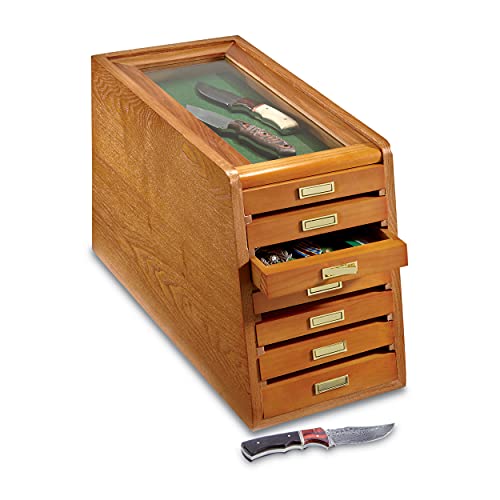 CASTLECREEK Collector's Display Case, Oak Pricepulse