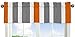 Sweet Jojo Designs Stripe Boy, Girl, Unisex/Gender Neutral Window Valance Curtain Treatment for Baby Nursery Kids Room Kitchen Bathroom Bedroom - Grey Orange Gray and White Modern Striped