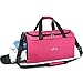 Gym Duffle Bag, with Shoe Compartment and Wet Pocket for Women Swim Sports Travel Gym Bag, 19.3 inch (Shock pink)