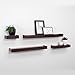 Kiera Grace Vertigo Set of 4 Ledge Shelves, 6 Inch, 12 Inch, 20 Inch, 24 Inch - Espresso