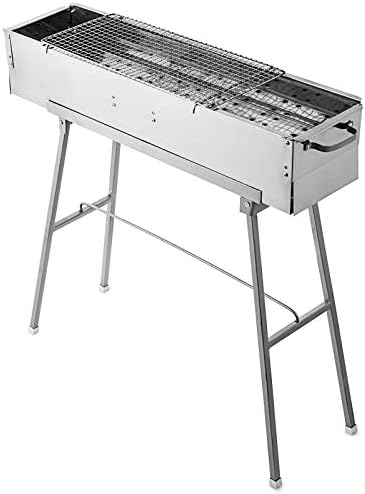 炭火焼グリル32回 8インチ屋外バーベキューグリル木炭グリルステンレスケバブグリル折りたたみ