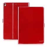 FYY Case for 2019 iPad Air 3 10.5/2017 iPad Pro 10.5 inch, Handmade Genuine Leather Case with Kickstand Function for 2019 iPad Air 3 10.5/2017 iPad Pro 10.5 inch Wine Red