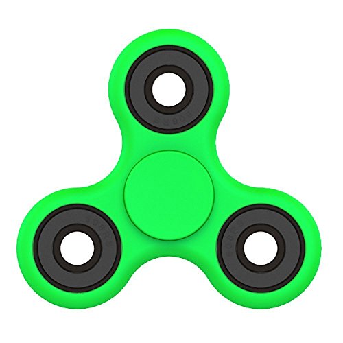 Fidget Spinner with Premium Quality Hybrid Ceramic Bearings That Spin Over 2 Min - Perfect For ADD, ADHD, Anxiety, and Autism Adult Children - by Everlong Fidgets (Green/Black)