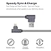 ANSEIP 90 Degree iPhone Cable 6ft 3Pack Right Angle lightning Cable USB Charger Cords Fast Charging and Data Sync for iPhone7/7 Plus iPhone6 /6s (Grey)