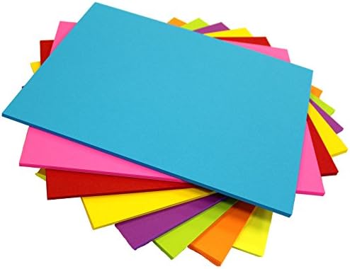DEBRA DALE DESIGNS Paper for Crafts - 10 Sheets of 8 Bright Cardstock Colors - 100# Thick Card stock - 8.5" x 11" Letter Size - Perfect for Cricut and other cutting machines