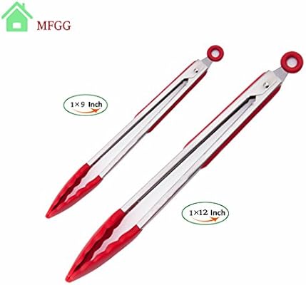 Mfgg Tongs Set Of 2 12 9 Inch Kitchen Tongs With