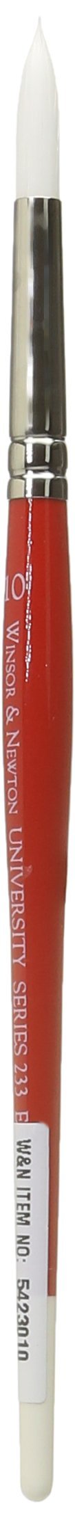 Winsor & Newton 5423010 University Series 233 Round Short Handle Brush, Size 10