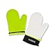 Detachable Silicone Oven Mitt - Oven Mitts with Quilted Cotton Lining - 1 Pair of Professional Heat Resistant Potholder Gloves - Washable - Green