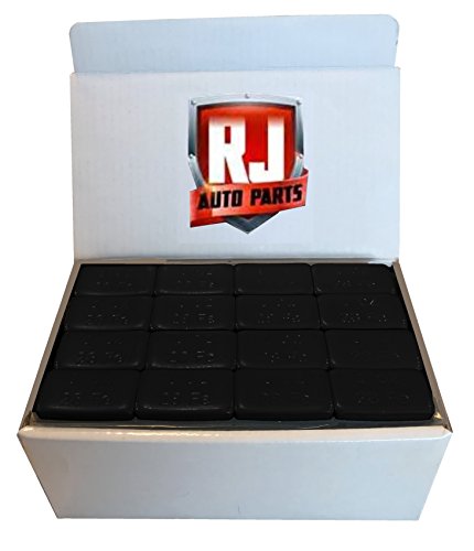 RJ Auto Parts2 Boxes Wheel Weights, Black 1 oz., Stick-on Adhesive Tape, (18 lbs) 288 Pieces