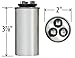 ClimaTek Capacitor Direct Replacement for Carrier HC98JA046 - 45 + 5 uf MFD 370 Volt VAC Round