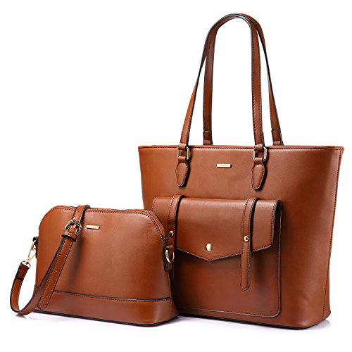 Women top handle satchel handbags shoulder bag tote purse set she…